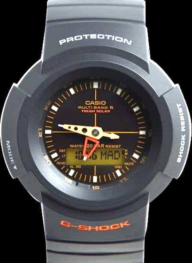 United Arrows Edition Casio G-Shock AWG-M520UA radio solar watch with blue and black color scheme