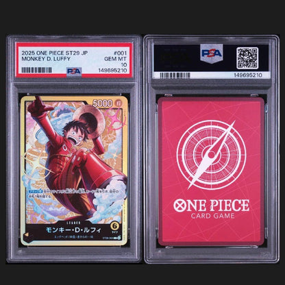 One Piece Monkey D. Luffy PSA 10 trading card from Start Deck Egghead series, Japan import