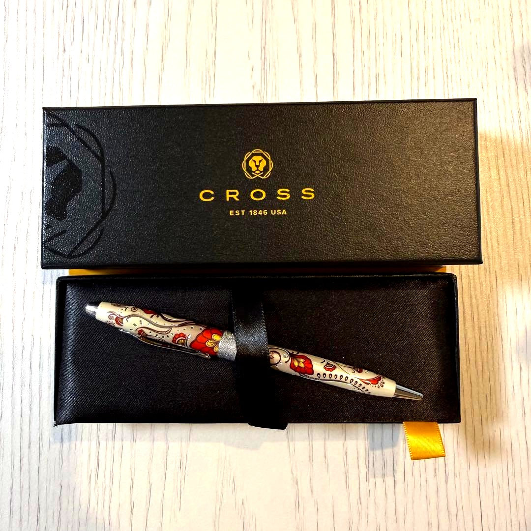 CROSS Flower Pattern Ballpoint Pen with Box
