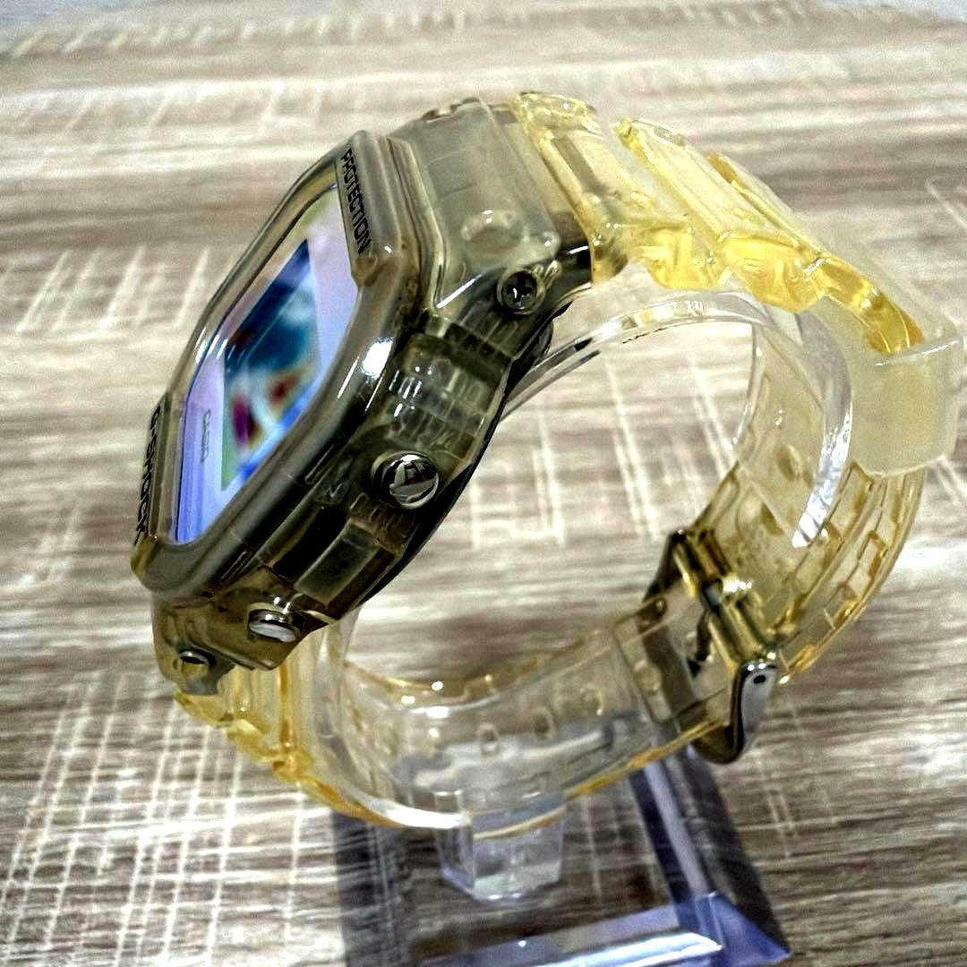 Casio G-Shock DW-5600SRS-7JF Skeleton Rainbow Vapor Deposition digital watch with black resin band