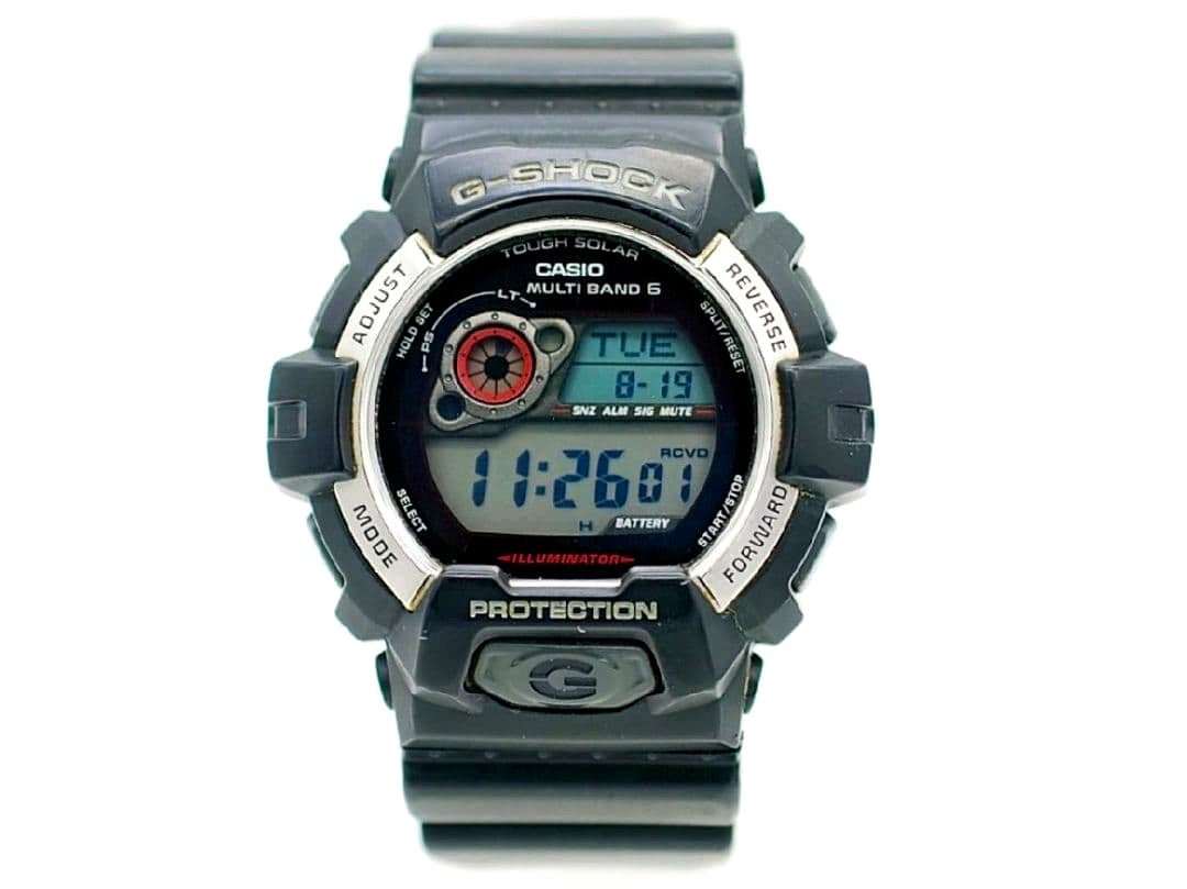 Casio G-Shock GW-8900 TDS solar-powered radio quartz watch with black resin band