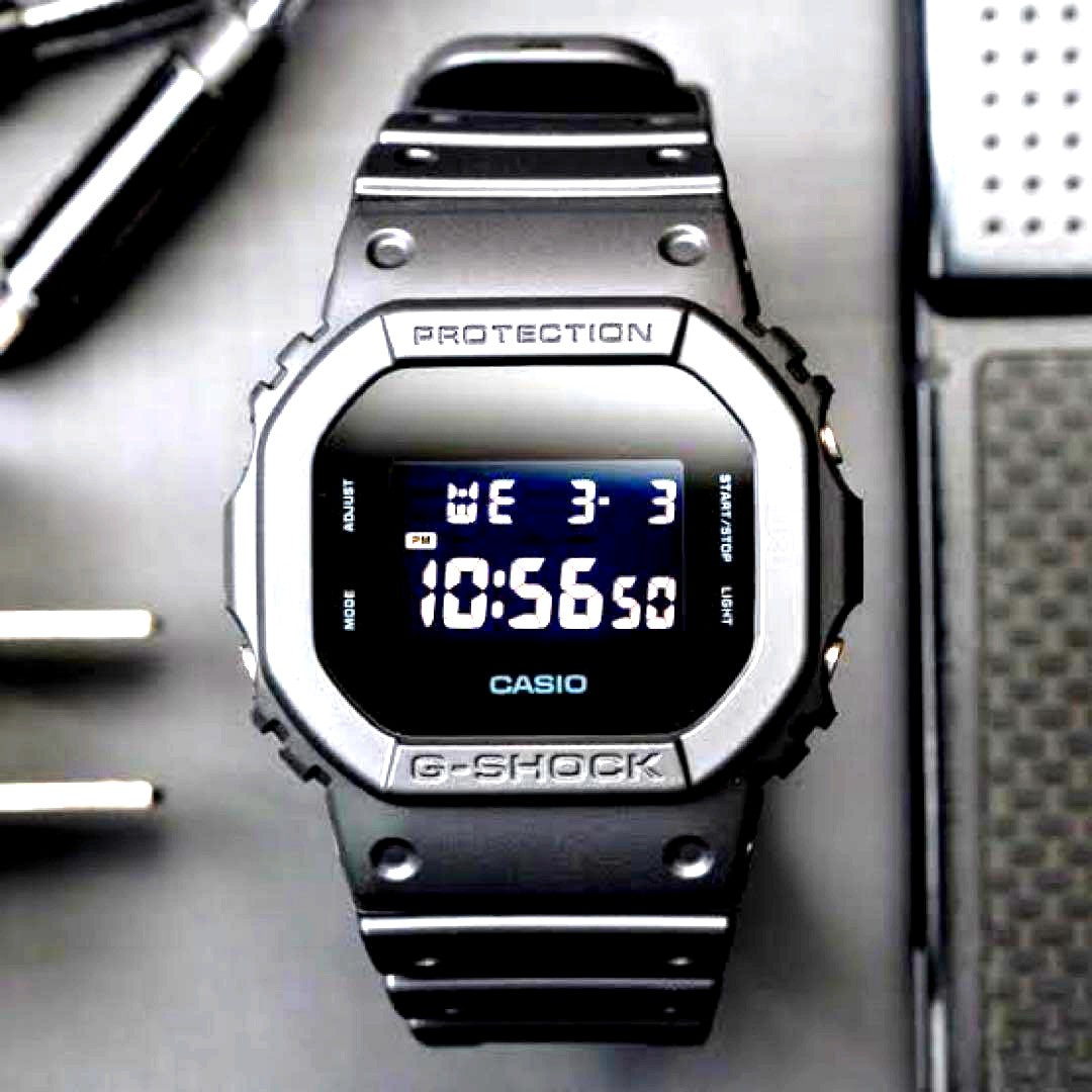 Casio G-Shock All-Black Street Watch UNIQLO model with matte black finish and digital display