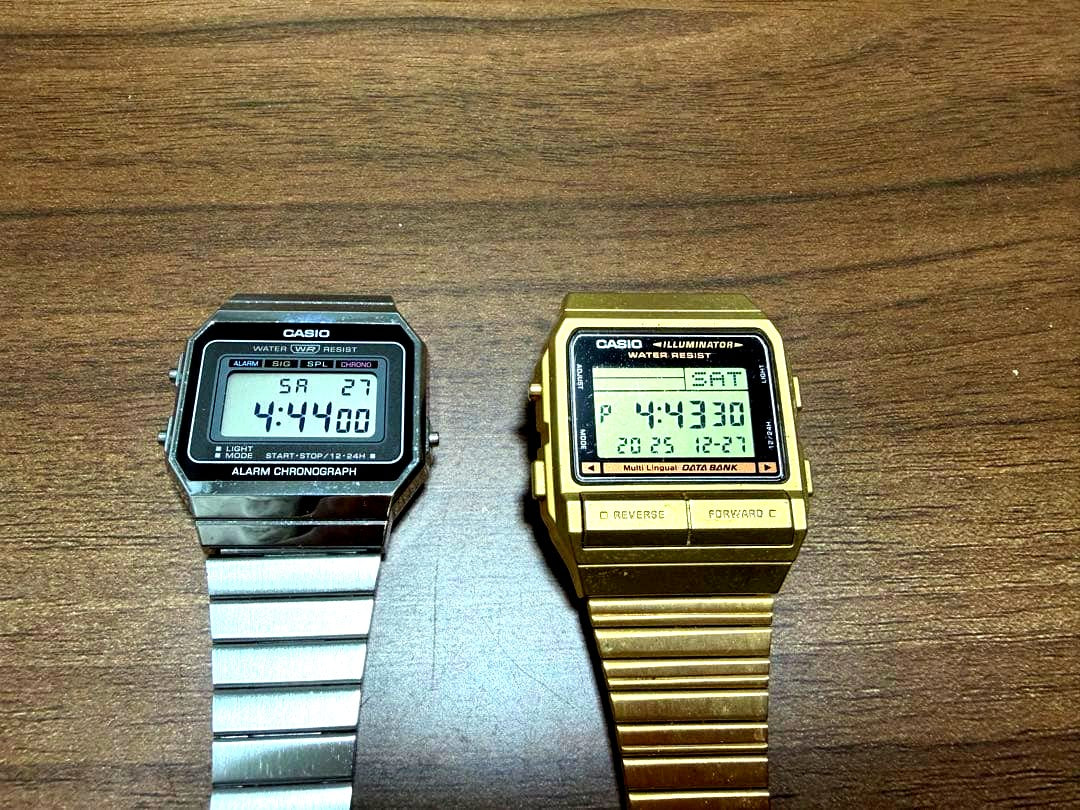 Casio Gold Watch with adjustable stainless steel band and LED backlight imported from Japan