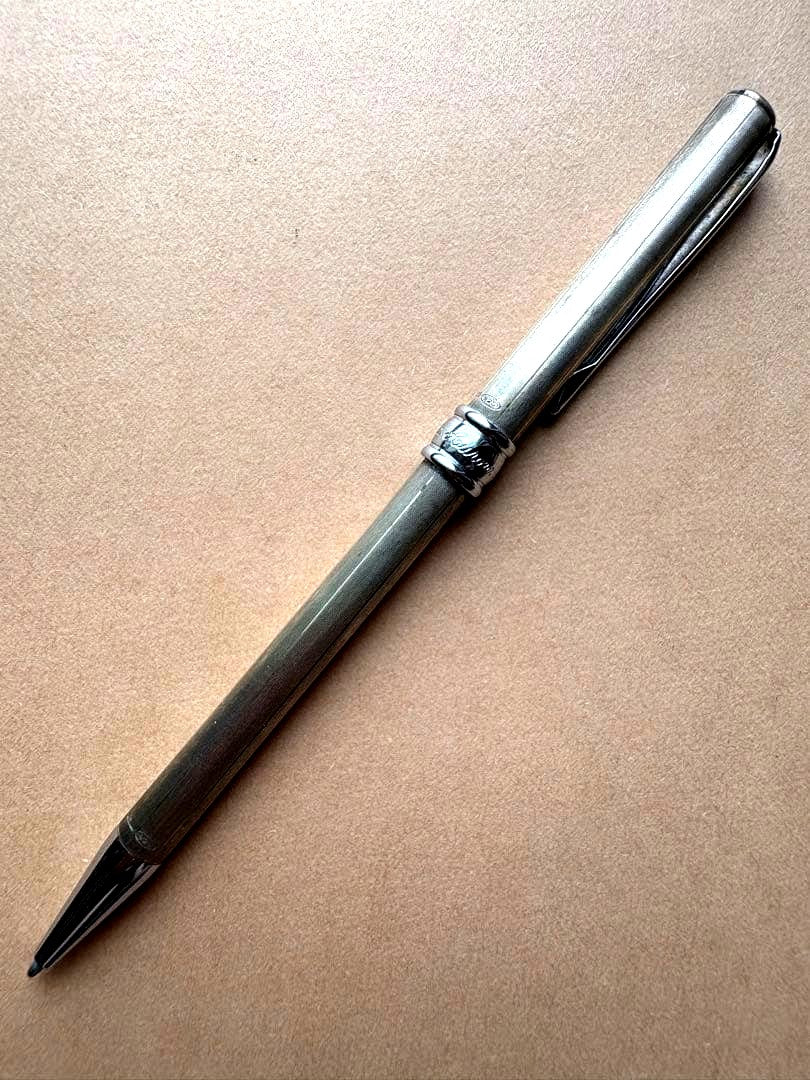 Aurora Silver Ballpoint Pen Knock-Style