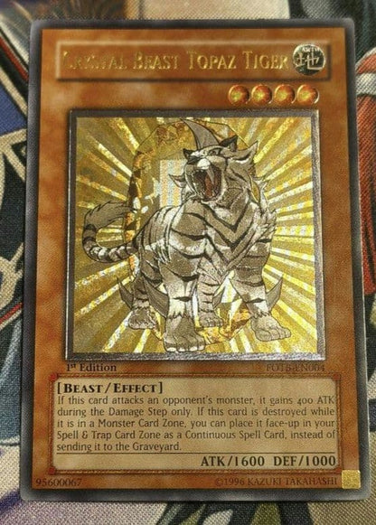 Mikageishi Yu-Gi-Oh Relic Beast Topaz Tiger English Relief Card FOTB-EN004 1st Edition Japan Import
