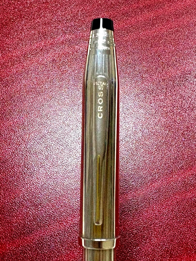 Silver Cross Century 2 sterling silver ballpoint pen with medium black refill, Japan import