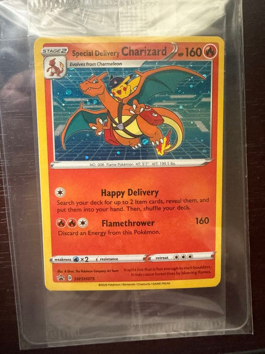 Bandai Charizard Special Delivery promotional Pokémon card SM226 with 160 HP Japan import