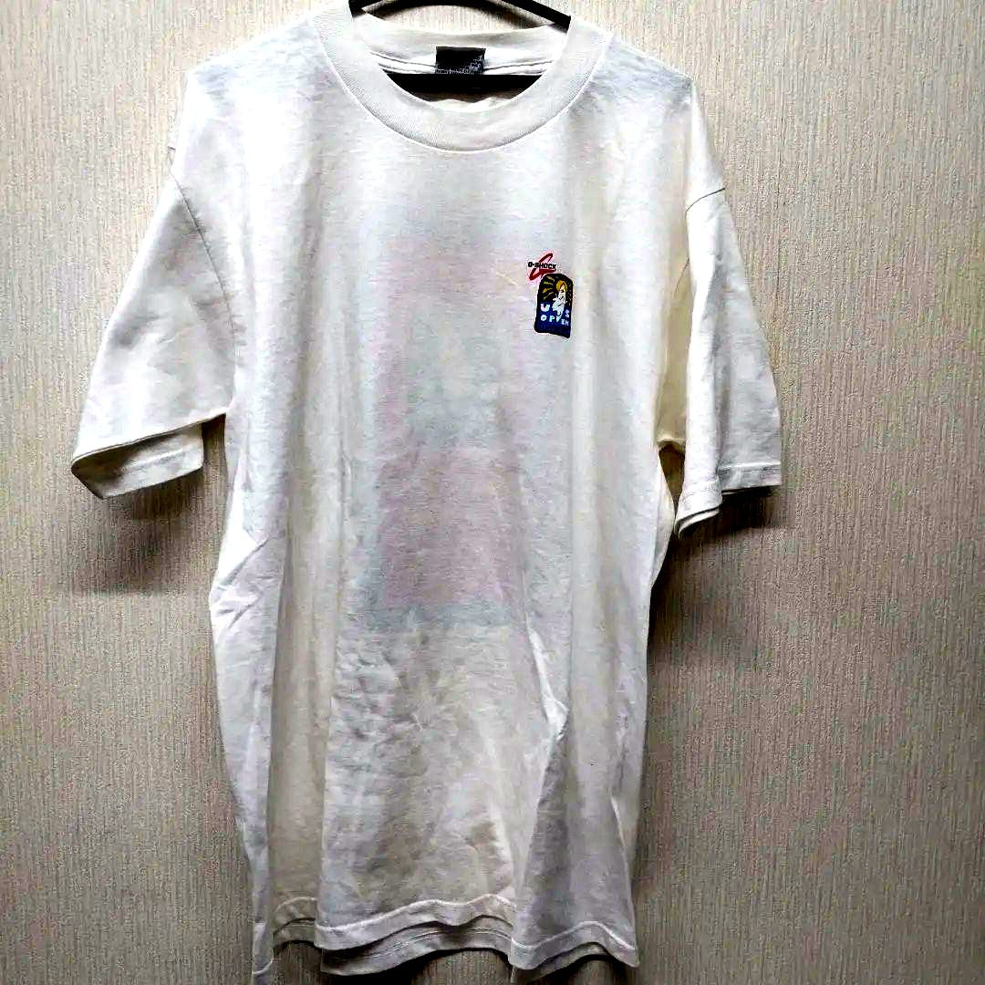 Casio G-Shock US Open Surfing T-Shirt in size G/L, white with logo, unworn but stored long term