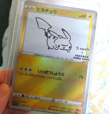 Pokémon Pikachu Trading Card Model Pikachu HP 60 Attack Ippatsu Shobu Damage 70 Japan Import