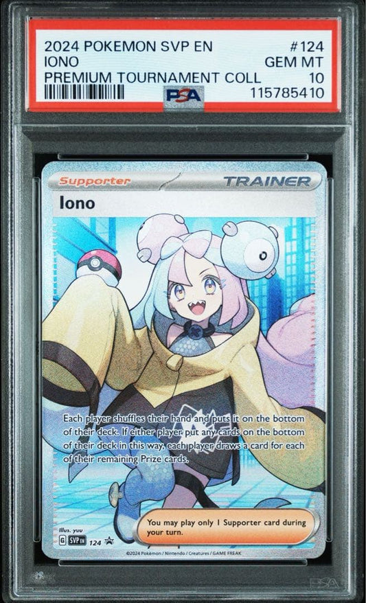 PSA10 graded Iono Nanjamo SR promotional Pokémon card from Japan in English