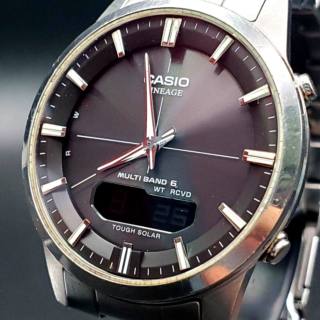 Casio Lineage LCW-M170 solar-powered radio-controlled men's wrist watch with full metal design