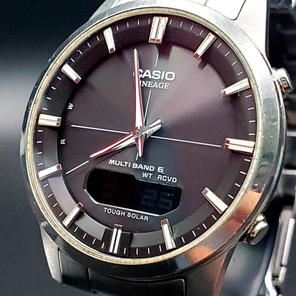 Casio Lineage LCW-M170 solar-powered radio-controlled men's wrist watch with full metal design