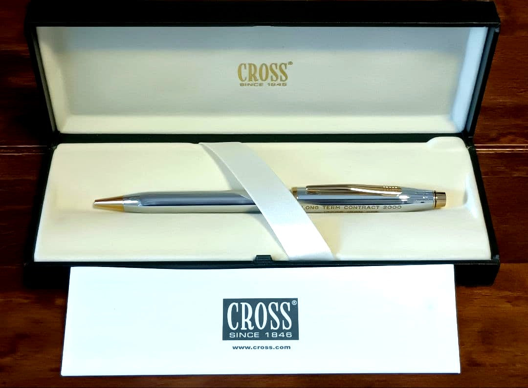 Cross Century II Medalist Ballpoint Pen N3302WG Made in USA Unisex Blue Ink — Japan Import