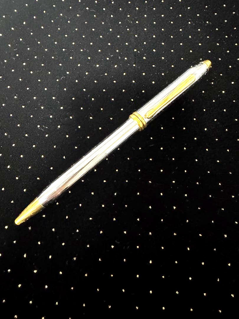 Cross Ireland Gold and Silver Stripe Design Ballpoint Pen