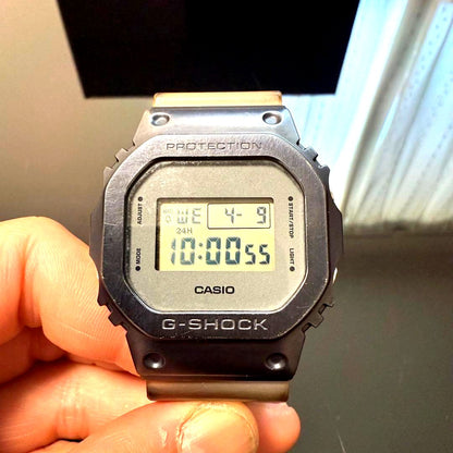 Casio G-Shock GM-5600MF digital watch with silver color and resin band Japan import