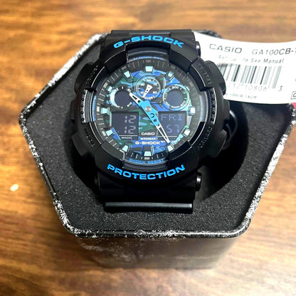 Casio G-Shock GA100CB-1A Watch Black Blue Japan Import