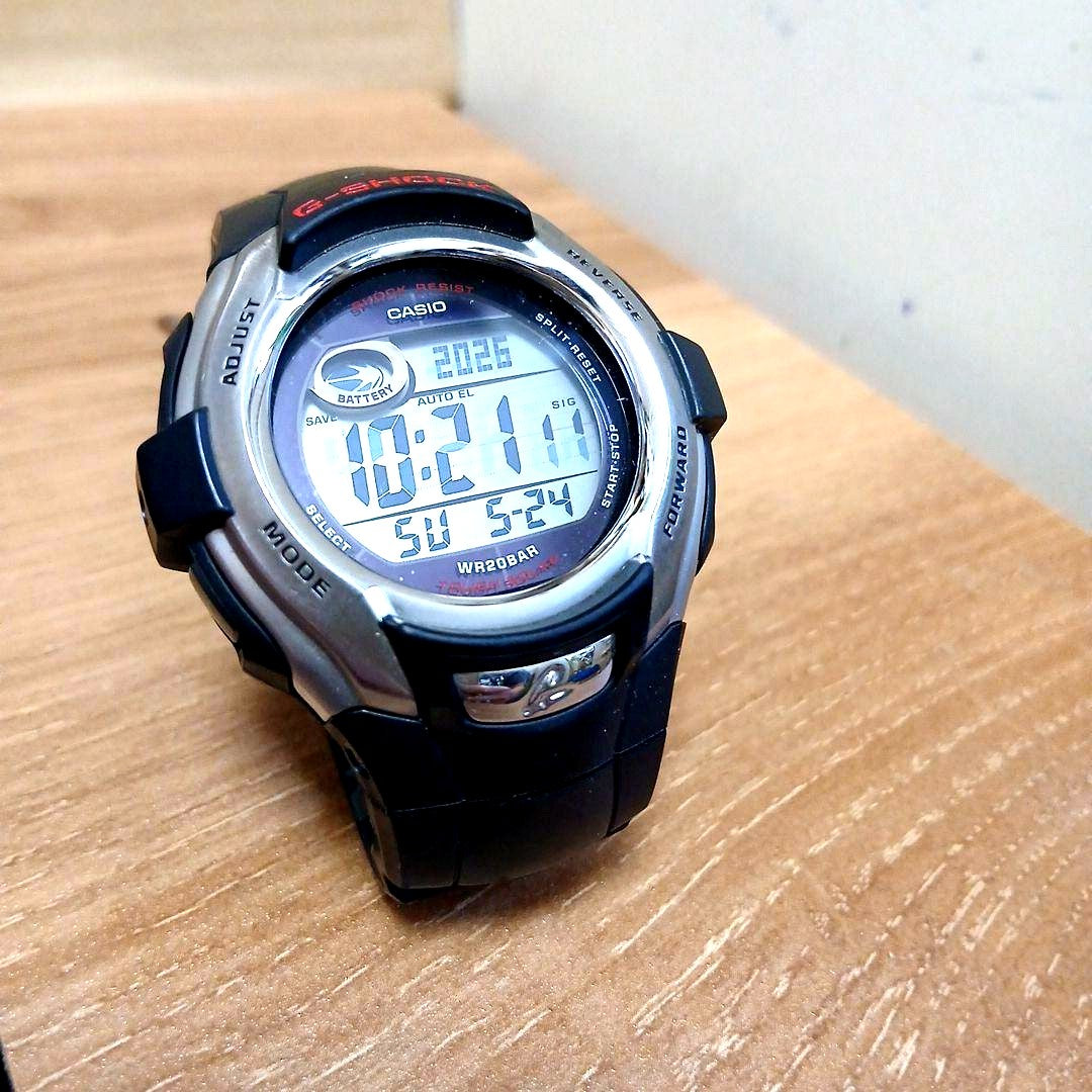 Casio G-Shock G-7300 digital watch with large solar cell, black rugged design, Japan import