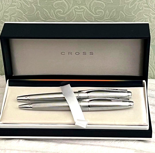 Cross Pen Set with 18K 750 Gold Fountain Pen and Ballpoint Pen