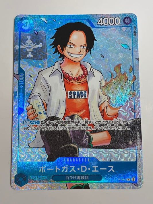 Hologram Whitebeard Pirates One Piece Card Game character card Portgas D. Ace P-074 with 4000 power