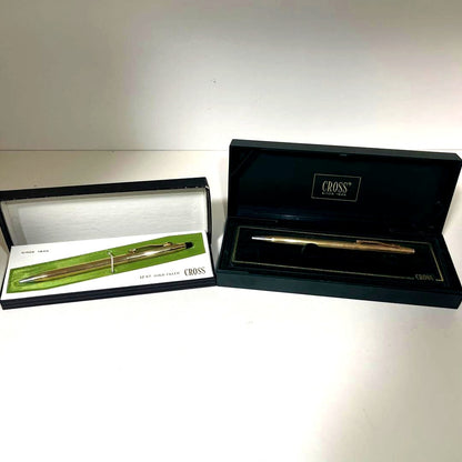 Cross Since1846 10KT 12KT Gold Ballpoint Pen Set - Japan Import