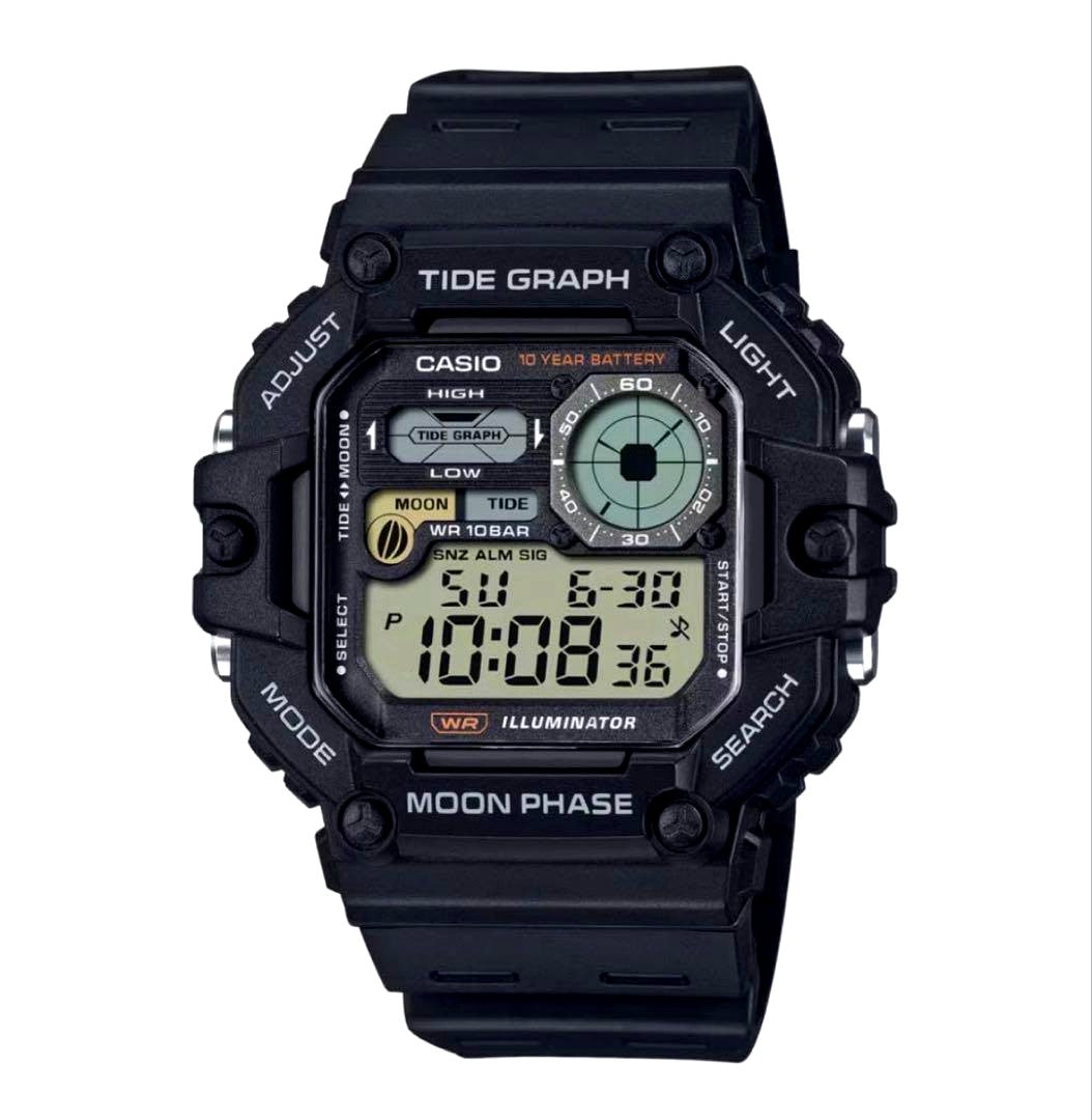 Casio WS-1700H-1AJF Digital Watch with Moon Data and Tide Graph — Japan Import