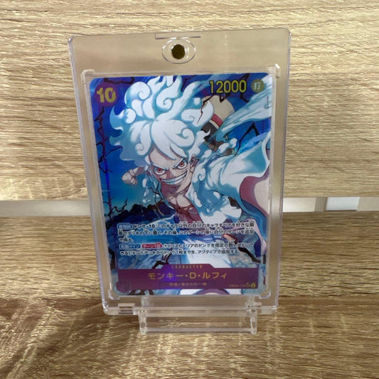 One Piece Monkey D. Luffy OP05-119 SEC Parallel Japanese trading card in protective hard case and sleeve