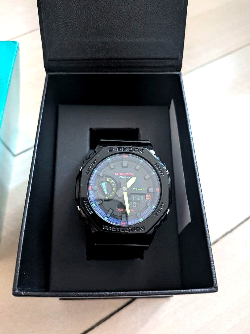 Casio G-Shock Virtual Rainbow Gamer’s RGB Series watch with Nitori engraving, 10 Years Service Commemoration edition