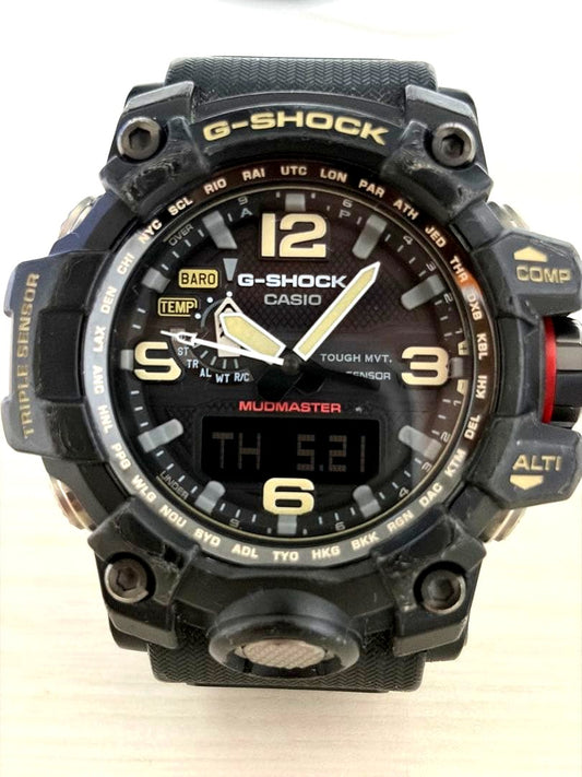 Casio G-Shock Mudmaster GWG-1000 Series watch with black rugged design and LCD display