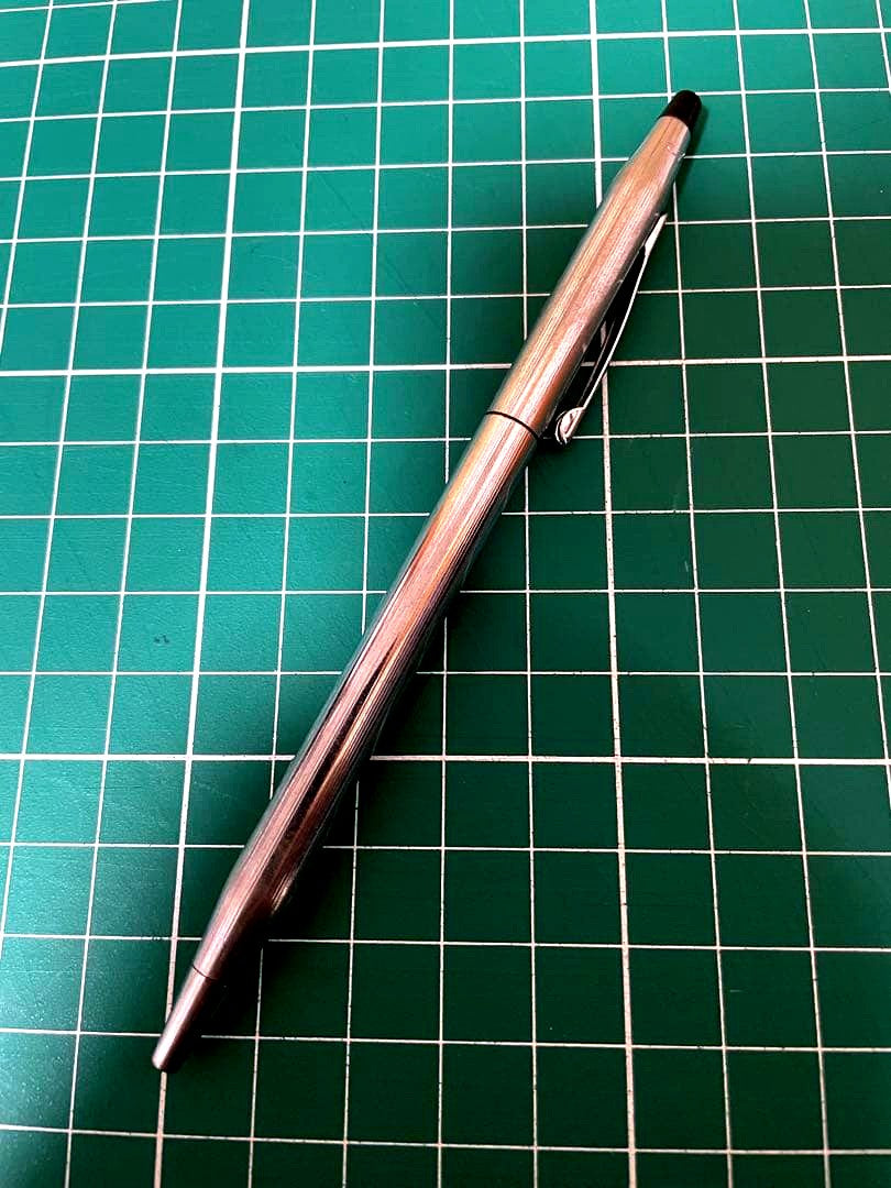 Used Cross Classic Century brass ballpoint pen with chrome plating and corroded surface, Japan import