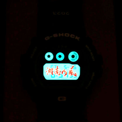 Casio G-Shock Shonan Tribe DW-6900 shock resistant watch with black resin band and digital display