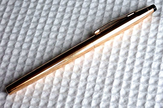 Cross Selectip rollerball pen with 1/20 14K gold filled barrel and three refill types included