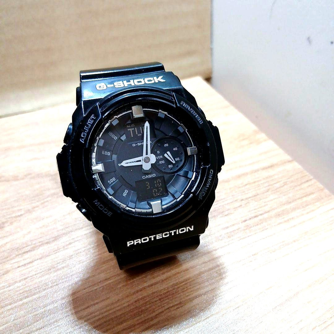Casio G-Shock GA-150 black digital and analog men's wristwatch with black strap