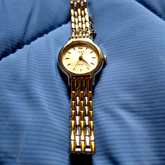 Seiko Creo Ladies Watch Quartz Gold Silver