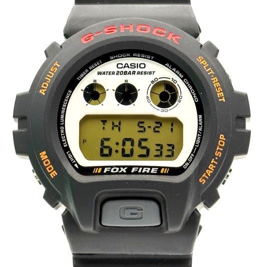 Casio G-Shock DW-6900 Fox Fire watch in fox fire color with minor stains in used excellent AB condition