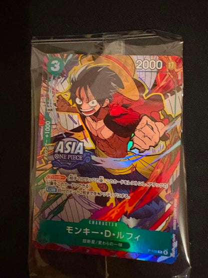One Piece Trading Card Game Asia Monkey D. Luffy P-108 promotional card Japan import