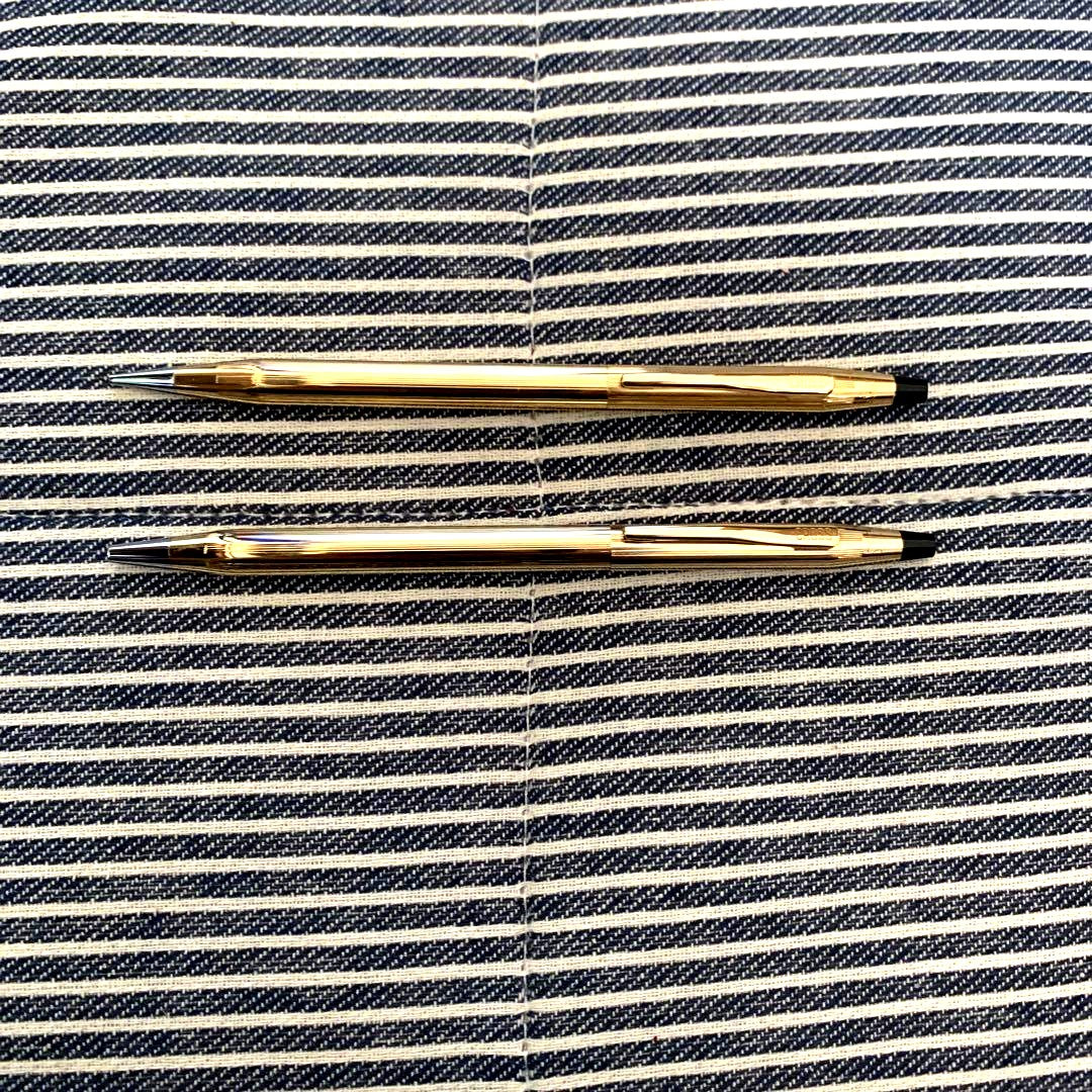 Cross Classic Century Ballpoint Pen and Pencil Set 10kt Gold Plated