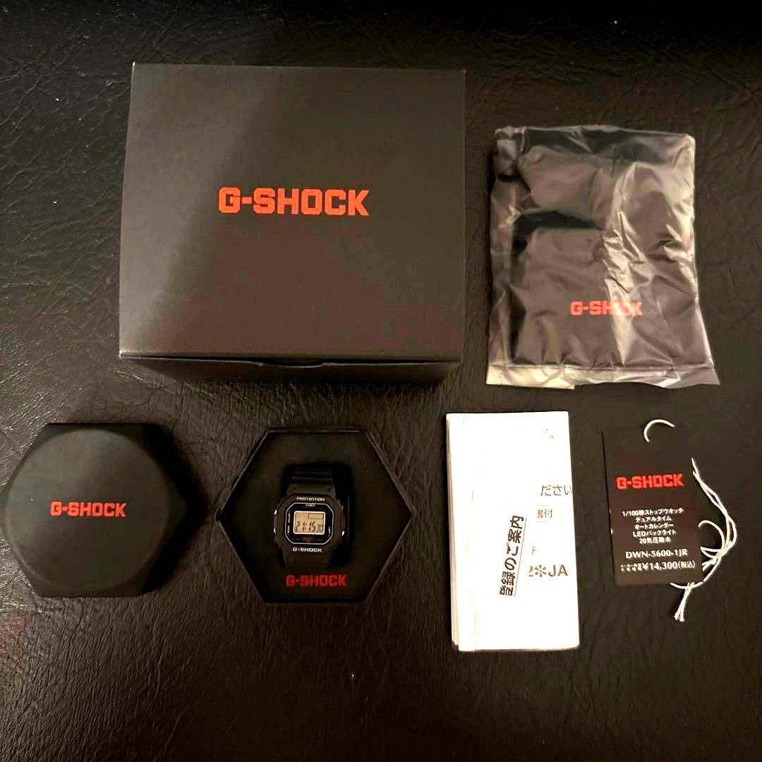 Casio G-Shock DWN-5600-1JR black ring watch Japan import in new unused condition
