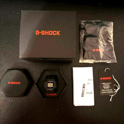 Casio G-Shock DWN-5600-1JR black ring watch Japan import in new unused condition