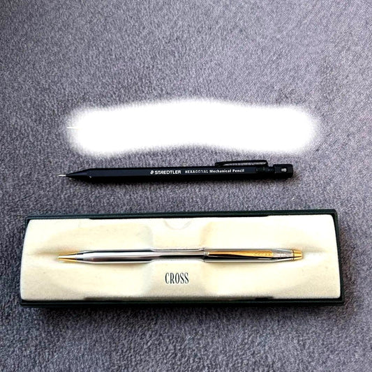 CROSS Hexagonal Mechanical Pencil Bulk Black Metal Model - Japan Import