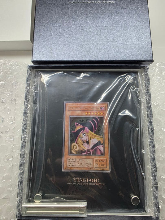 Yugioh OCG Black Magician Girl stainless steel limited edition card display with 3-digit number