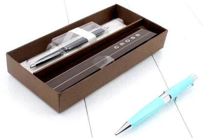 Yamato Cross Ballpoint Pen Light Blue Body with Dedicated Case