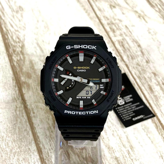 Casio G-Shock GA-2100RL-1ADR black quartz watch with box and manual Japan import