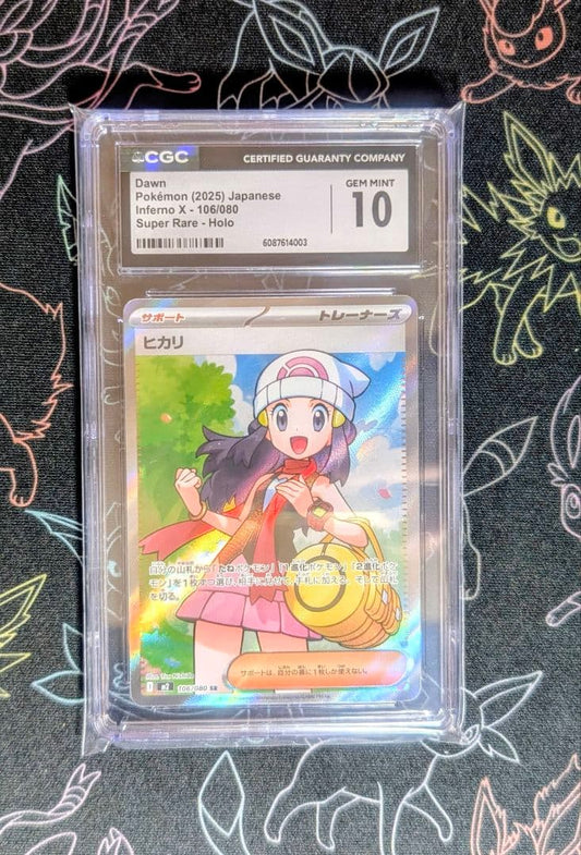Hikari CGC10 Gem Mint Inferno X 106 Japanese Pokémon card from Inferno X series in protective sleeve