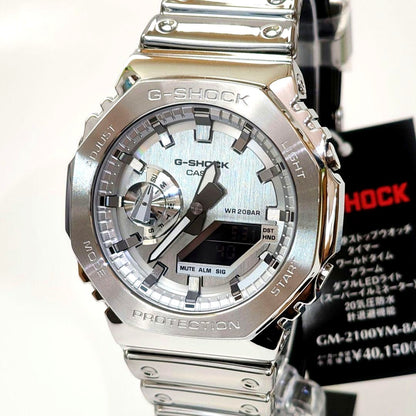 Casio G-Shock GM-2100YM-8AJF watch with metal bezel and octagonal shape