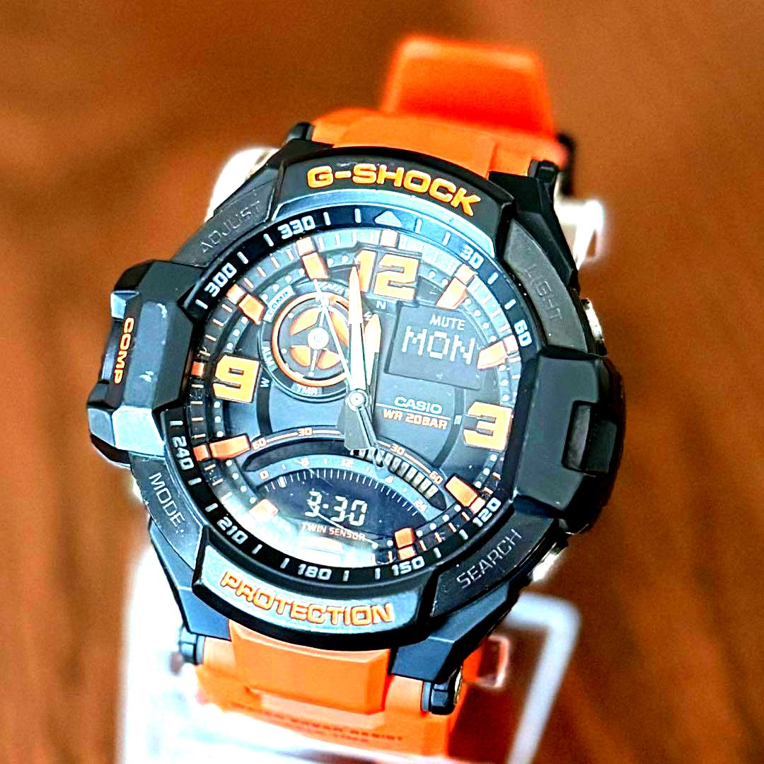 Casio G-Shock Master of G Air GA-1000-4AJF watch with resin strap and compass feature