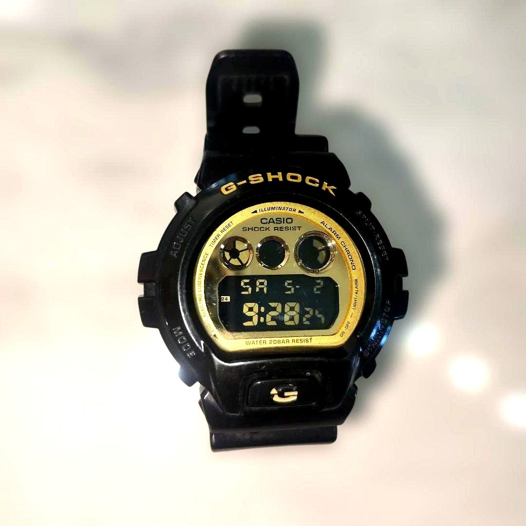 Casio G-Shock DW-6900CB Black and Gold Watch with Surface Marking Issues — Japan Import