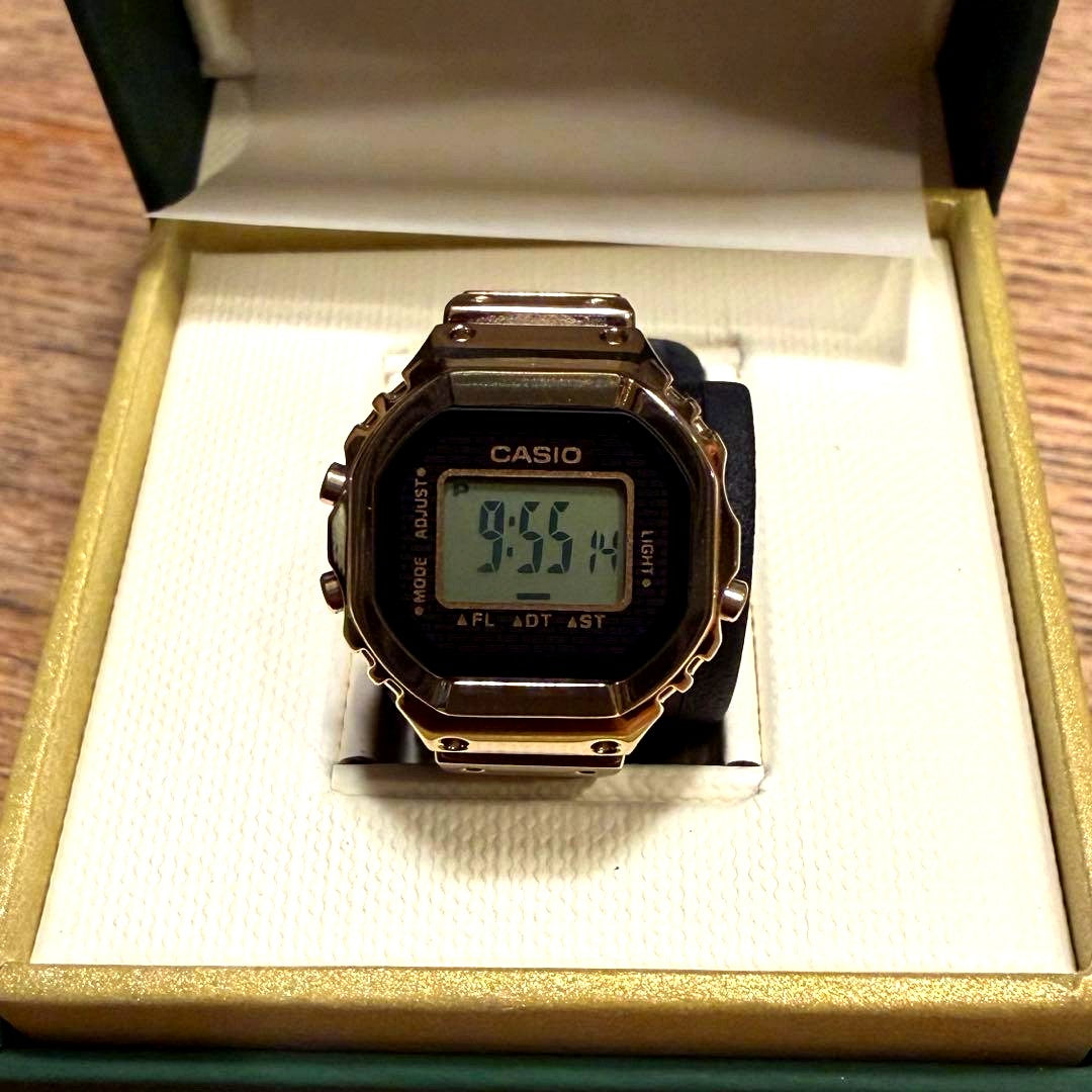 Casio Ring Watch CRW-001G-9JR G-SHOCK model stainless steel gold ion plated ring with digital LCD