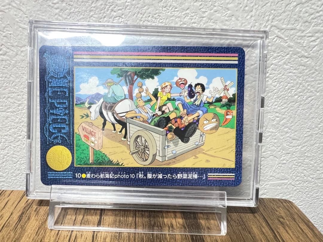 One Piece Visual Adventure Carddas 10 featuring Luffy and Zoro Japanese trading card by Bandai