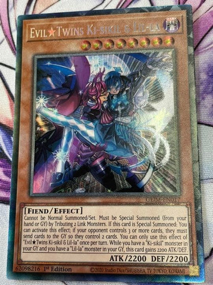 Kuskiller Rira Yu-Gi-Oh card European version with visible white scratches, collectors rare Japan import