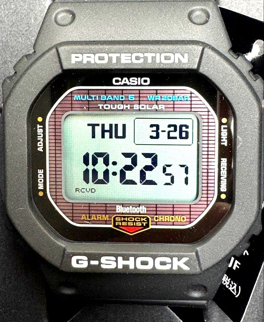 Casio G-Shock GW-BX5600-1JF digital Bluetooth solar radio watch with black resin band